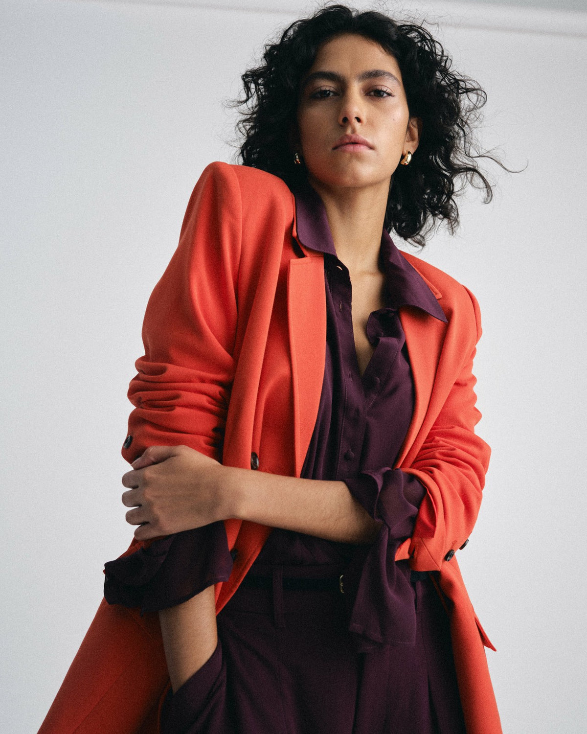 All Day Warren Double Breasted Blazer - Poppy | Universal Standard