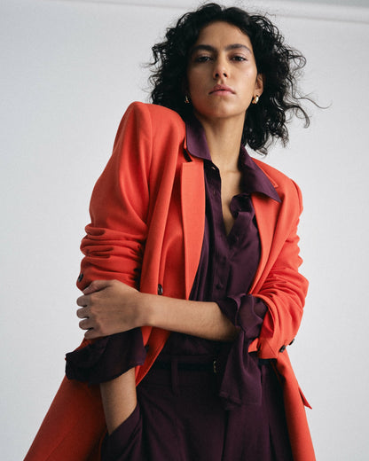 All Day Warren Double Breasted Blazer - Poppy | Universal Standard