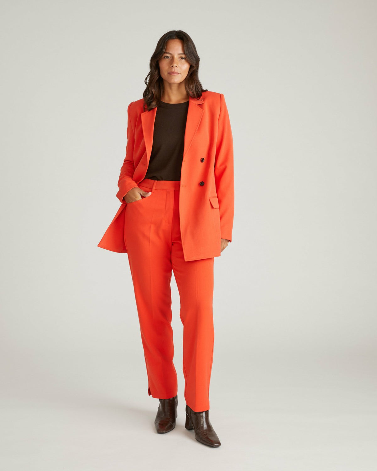 All Day Warren Double Breasted Blazer - Poppy | Universal Standard
