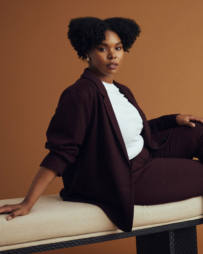 Beas Ponte Blazer - Black Cherry | Universal Standard