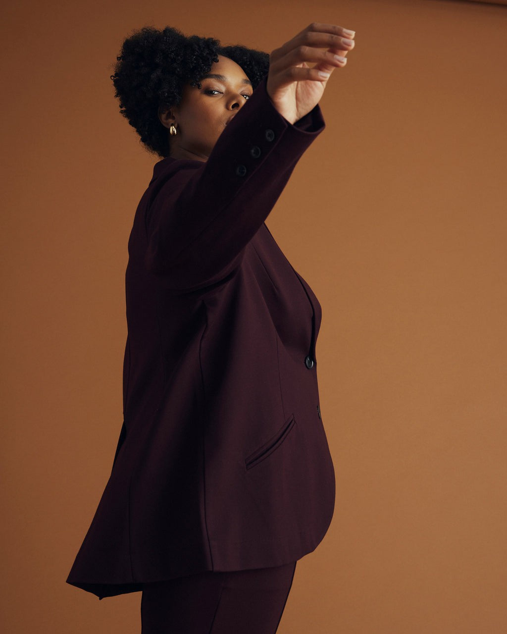Beas Ponte Blazer - Black Cherry | Universal Standard