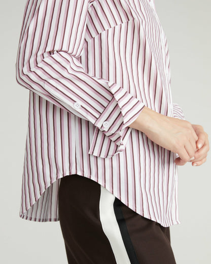 Henning x US Madison Shirt - Lilac Multi Stripe | Universal Standard
