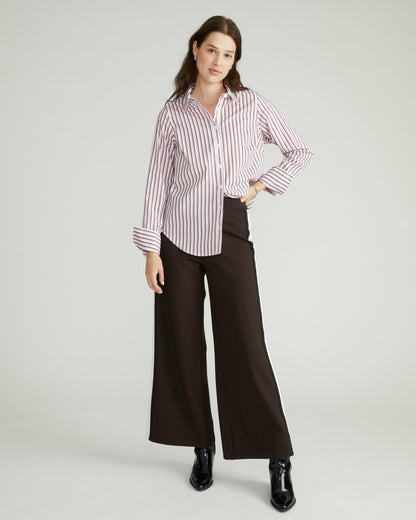 Henning x US Madison Shirt - Lilac Multi Stripe | Universal Standard