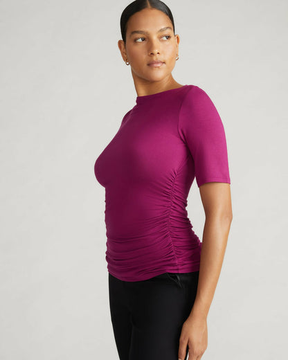 Louise Short Sleeve Liquid Jersey Top - Rothko Purple | Universal Standard