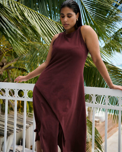 Sardinia Tank Dress - Black Cherry | Universal Standard