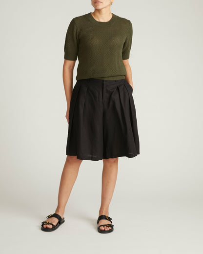 Rosie Pointelle Sweater Top - Camo | Universal Standard