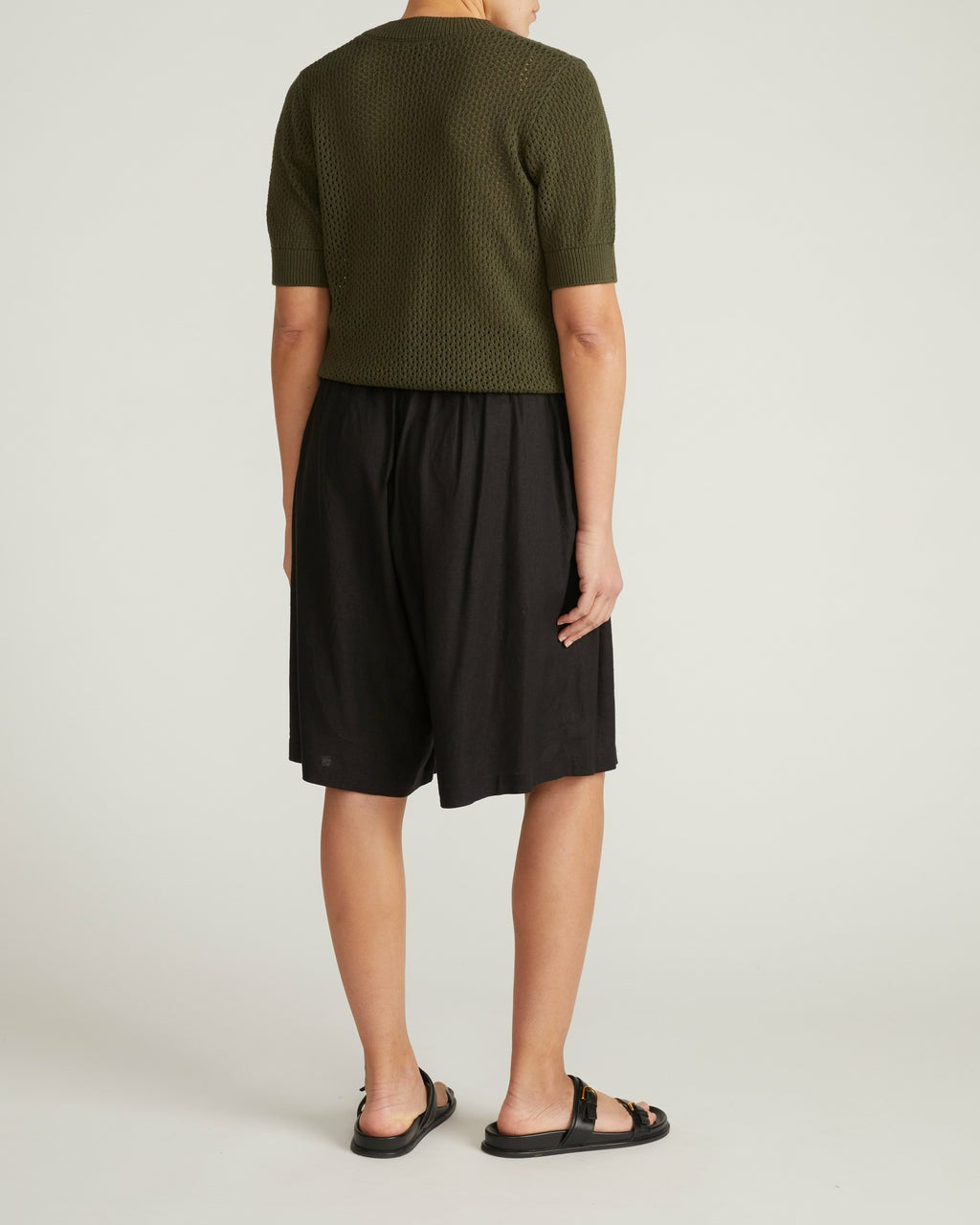 Rosie Pointelle Sweater Top - Camo | Universal Standard