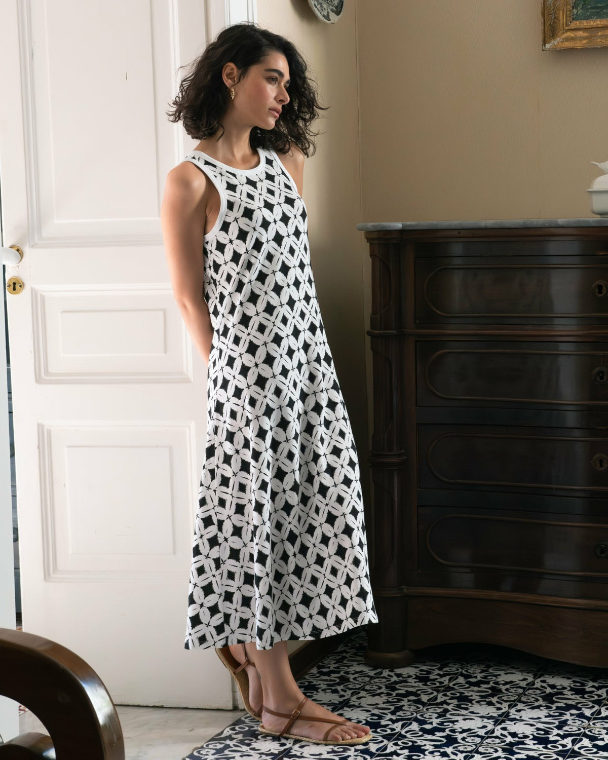 Sardinia Tank Dress - Eclipse Print | Universal Standard
