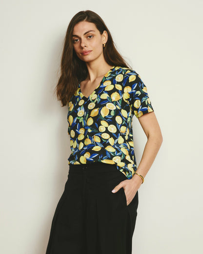 V Rex - Black Limoncello Print | Universal Standard