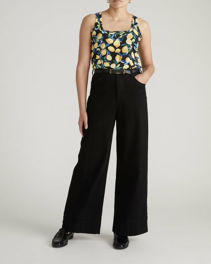 Square Neck Tank Top - Black Limoncello Print | Universal Standard