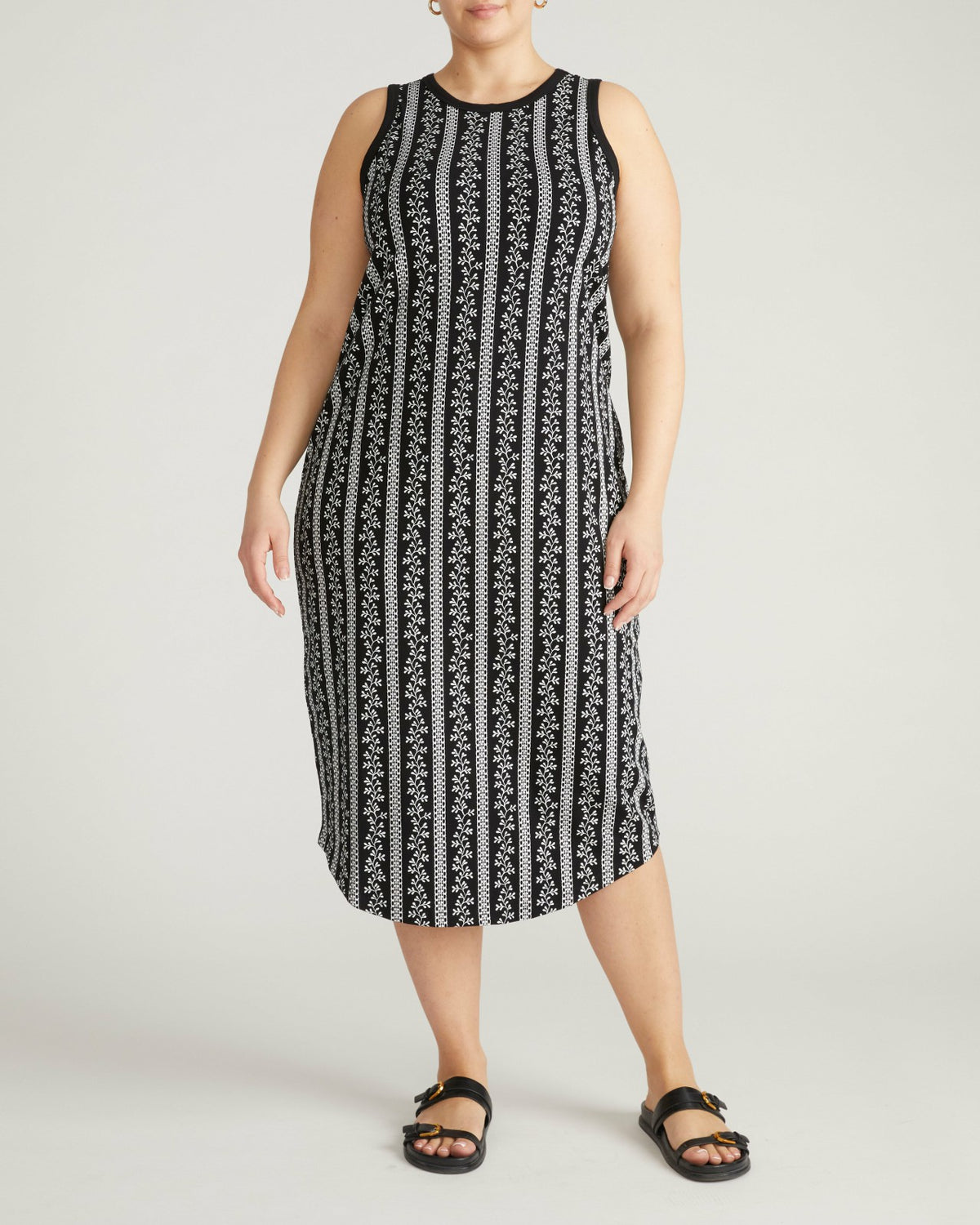 Cai High Neck Tank Dress - Florentine Print | Universal Standard
