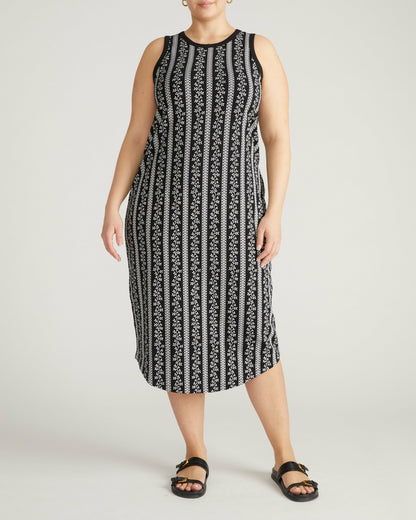 Cai High Neck Tank Dress - Florentine Print | Universal Standard