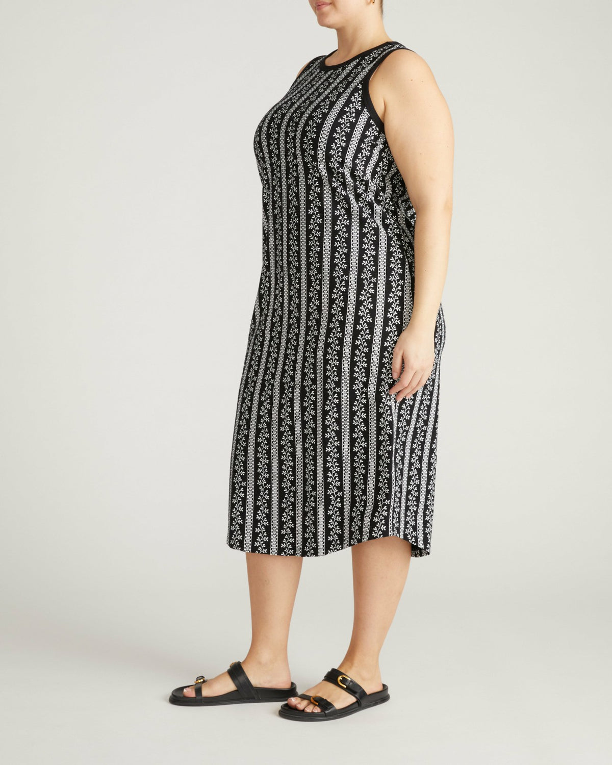 Cai High Neck Tank Dress - Florentine Print | Universal Standard