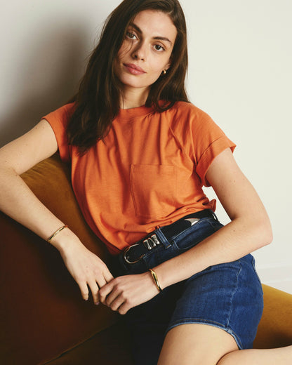 Light-As-Air Boy Tee - Italian Orange | Universal Standard