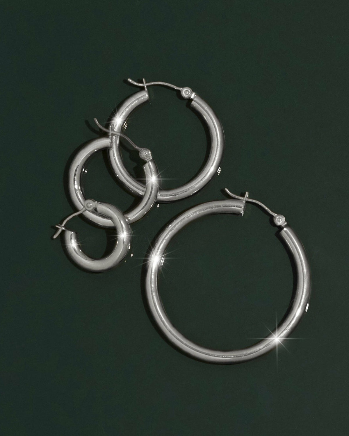 Aurate Silver Hoop Earrings | Universal Standard