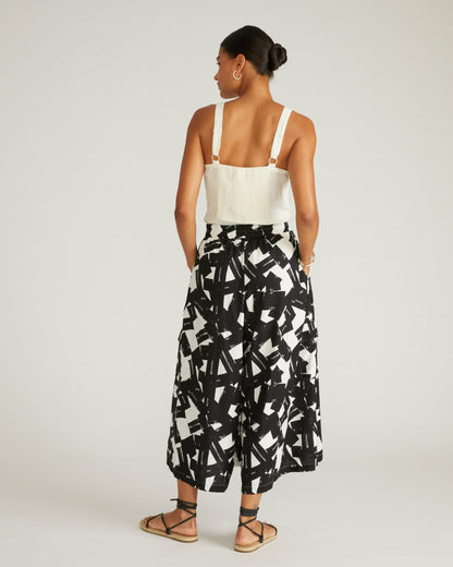 Palazzo Cargo Linen Blend Pant - Santiago Print | Universal Standard