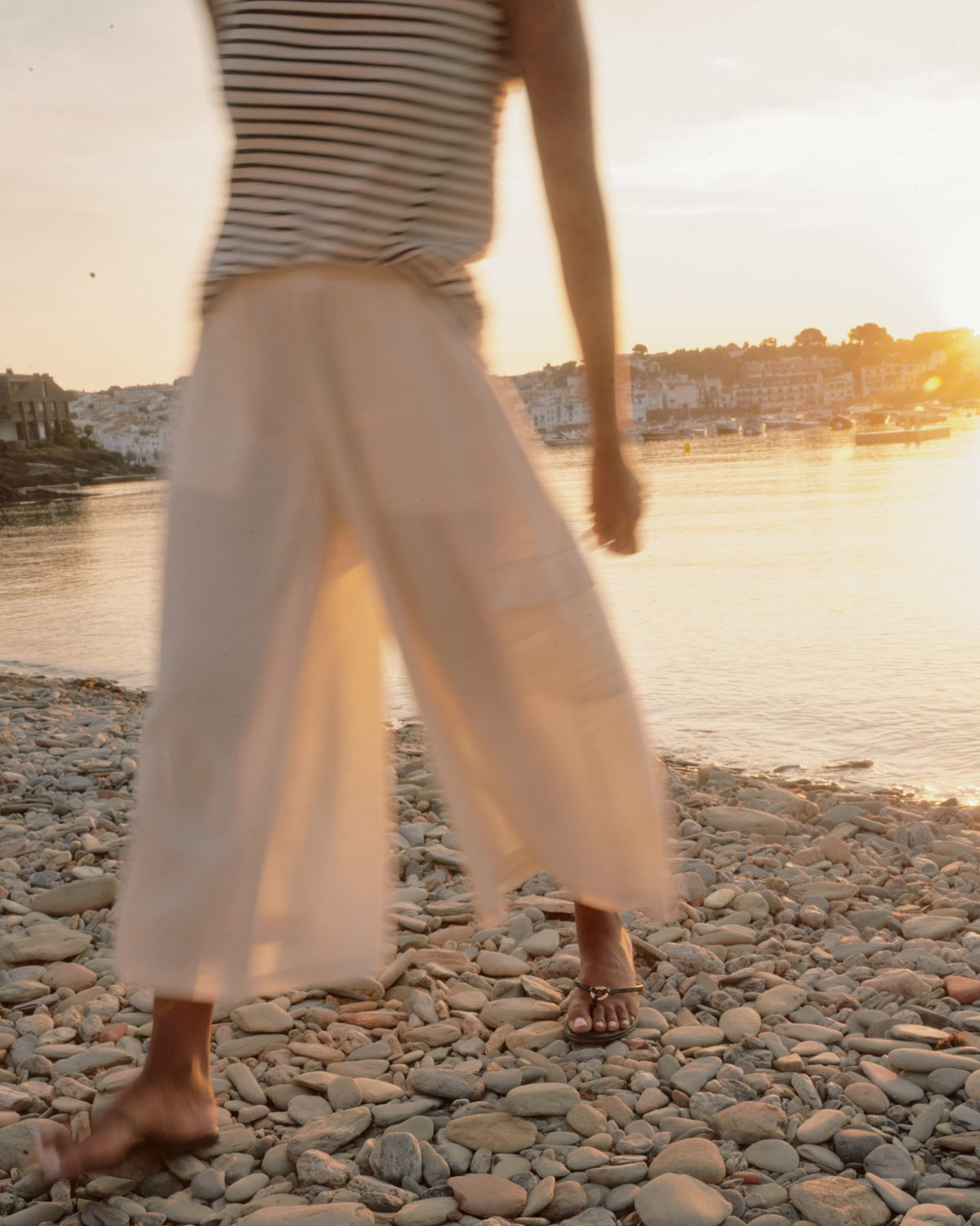 Palazzo Cargo Linen Blend Pant - Natural White | Universal Standard