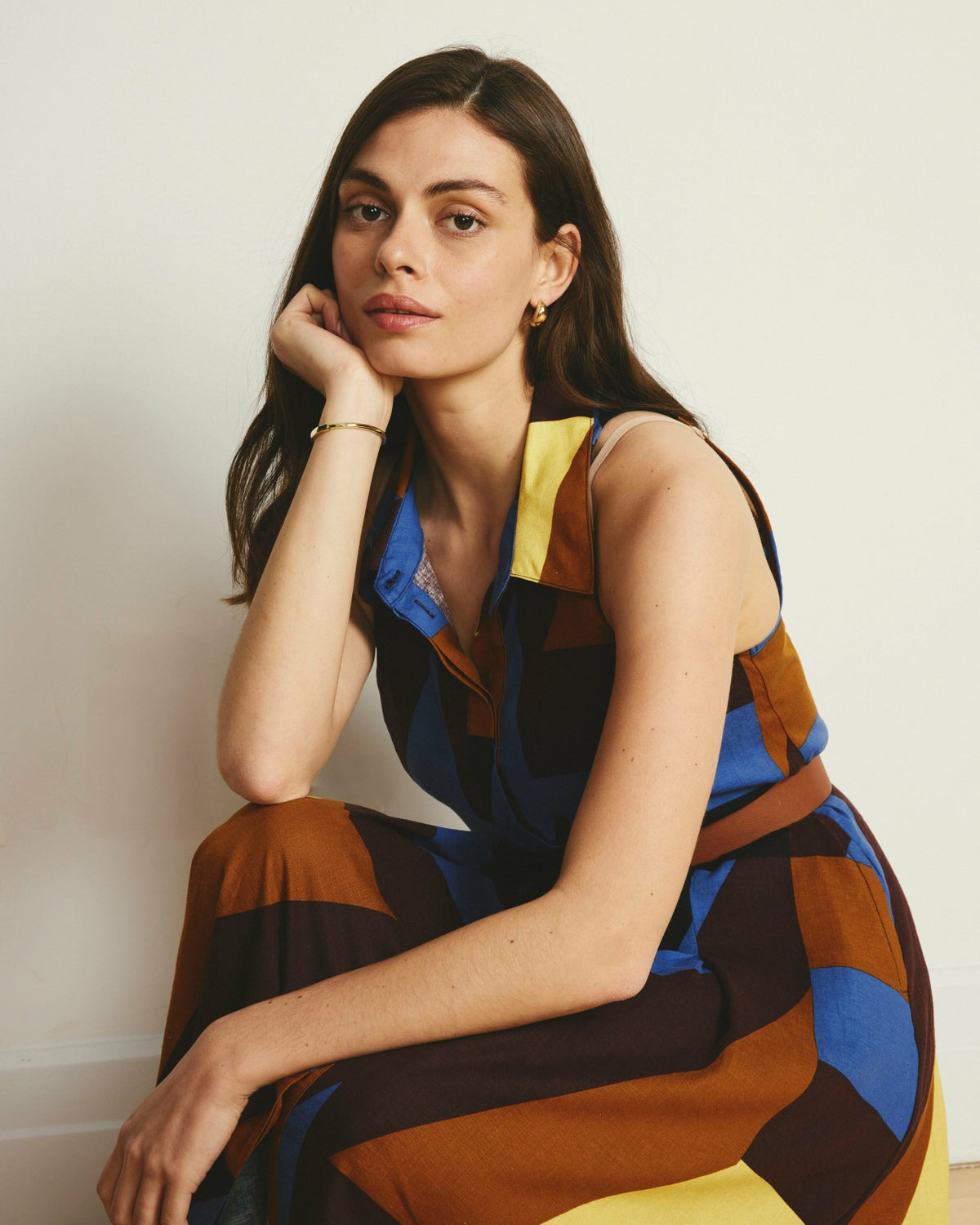 Adelaide Linen Blend Shirtdress - Beach Ombra Print | Universal Standard