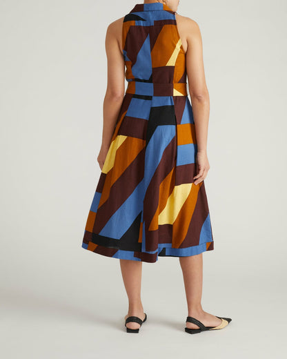 Adelaide Linen Blend Shirtdress - Beach Ombra Print | Universal Standard