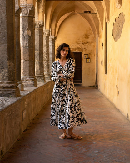 Sorrento Linen Blend Midi Dress - Vine Print | Universal Standard