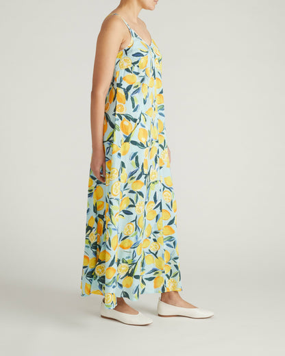 Kite Linen Blend Dress - Limoncello Print | Universal Standard
