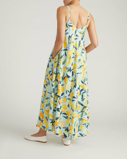 Kite Linen Blend Dress - Limoncello Print | Universal Standard