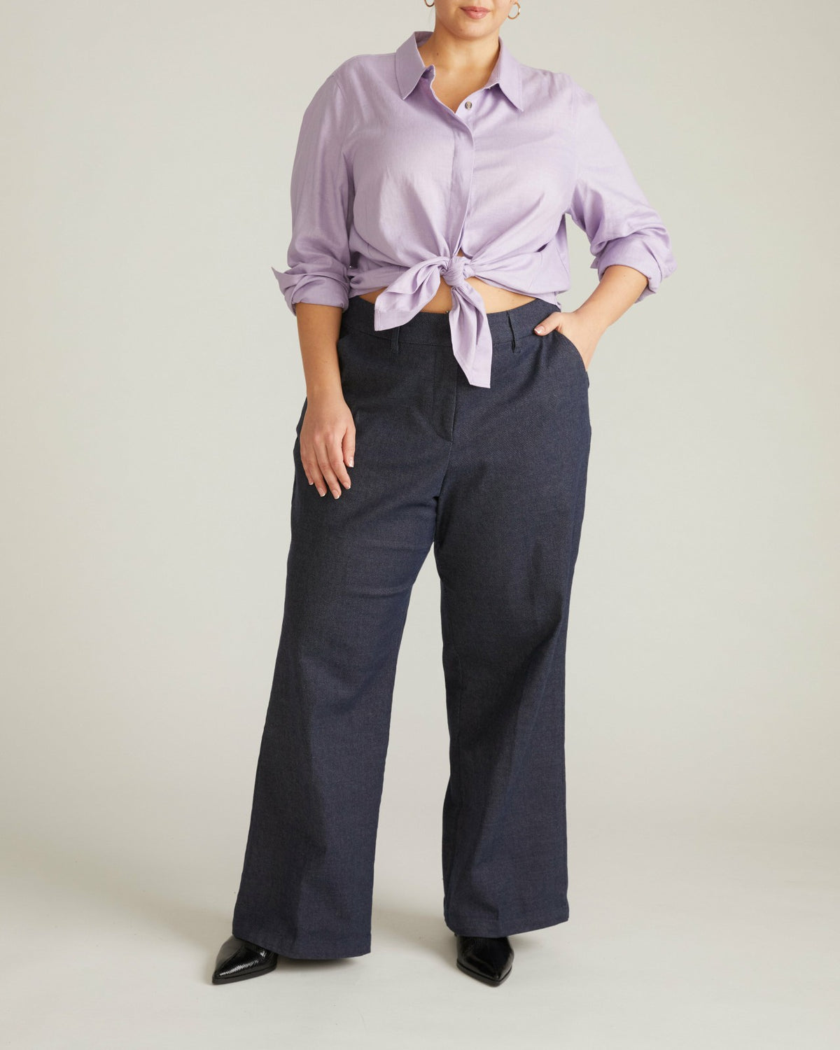 Elbe Stretch Linen Blend Shirt - Orchid | Universal Standard