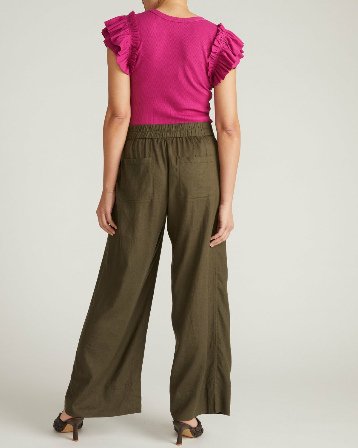 Marley Wide Leg Linen Blend Pants - Camo | Universal Standard