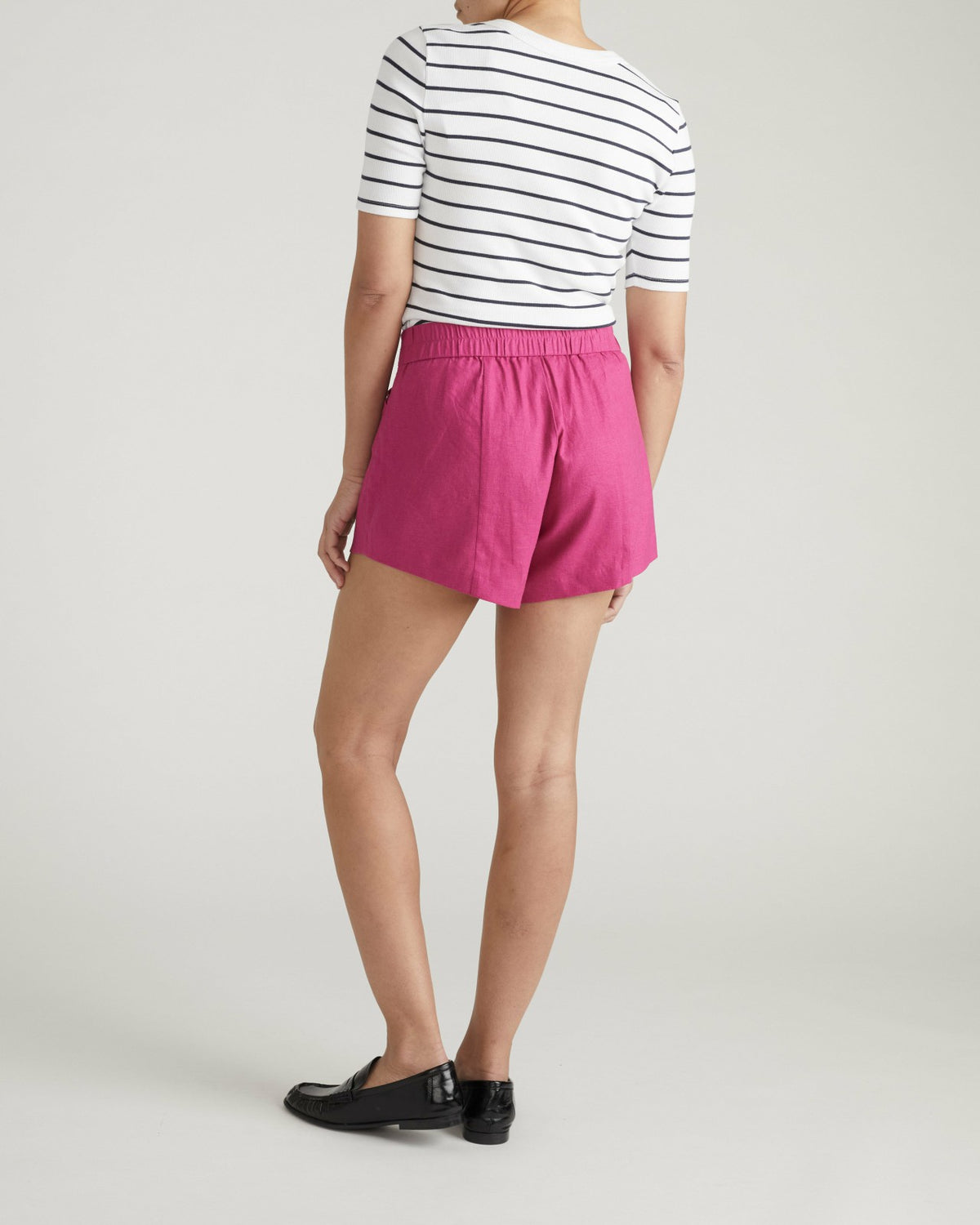 Coastal Linen Blend Shorts - Hyper Pink | Universal Standard