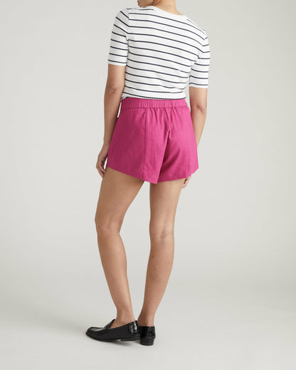 Coastal Linen Blend Shorts - Hyper Pink | Universal Standard
