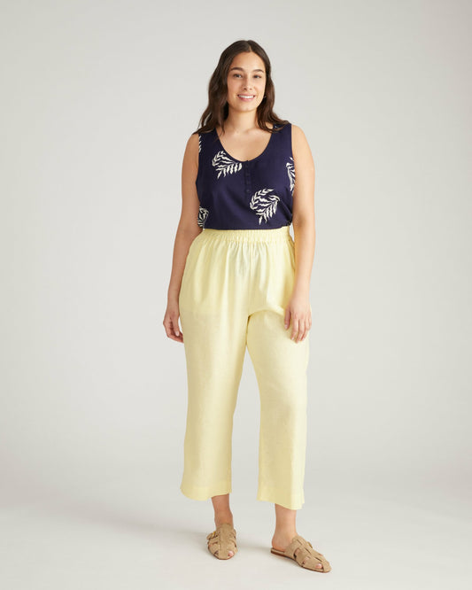 Iris Linen Blend Easy Pull-On Pants - Twinkle | Universal Standard