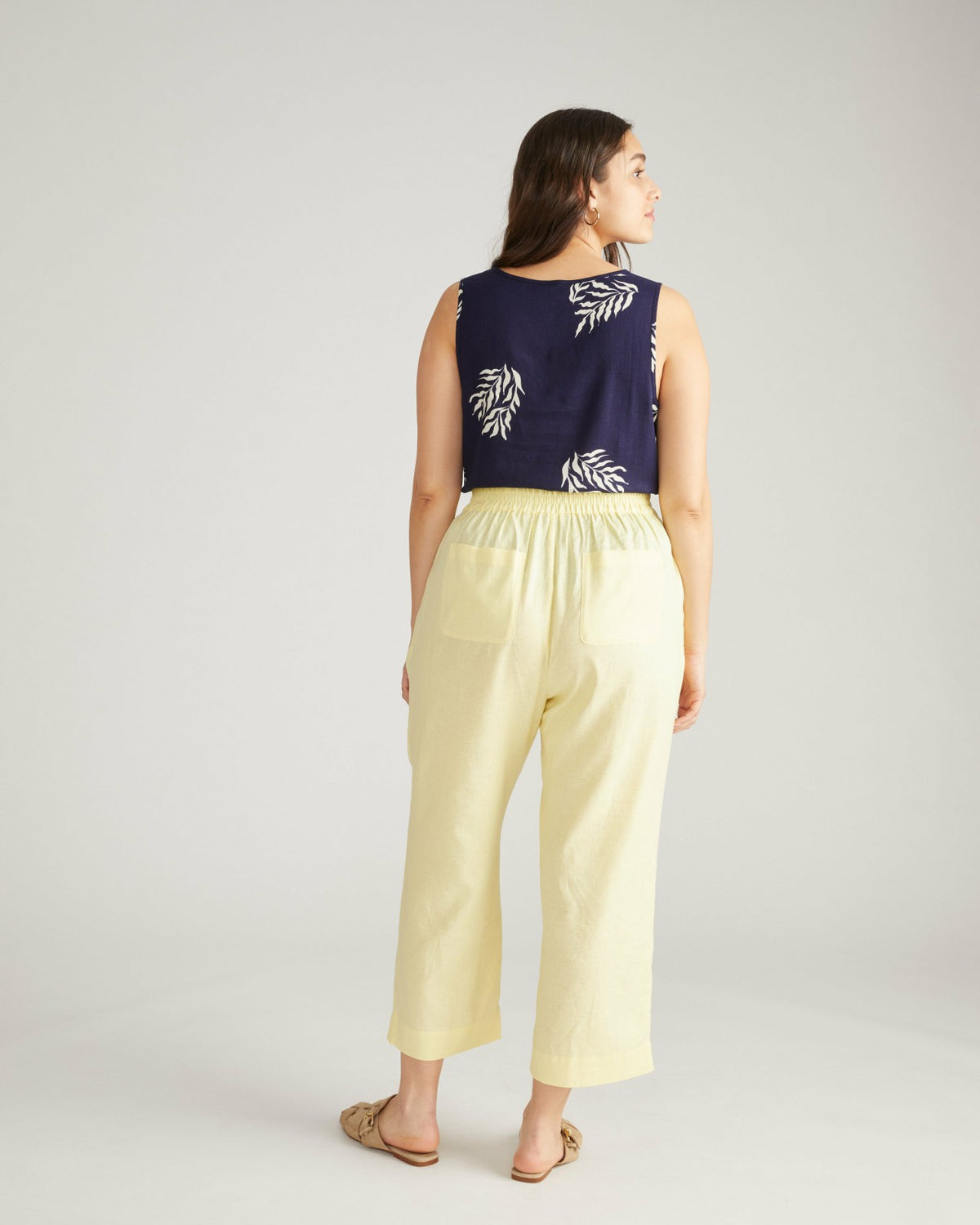 Iris Linen Blend Easy Pull-On Pants - Twinkle | Universal Standard
