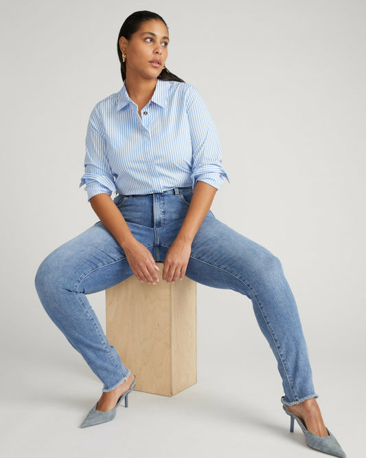 Joni High Rise Curve Slim Leg Jeans 32 Inch - Bright Indigo | Universal Standard