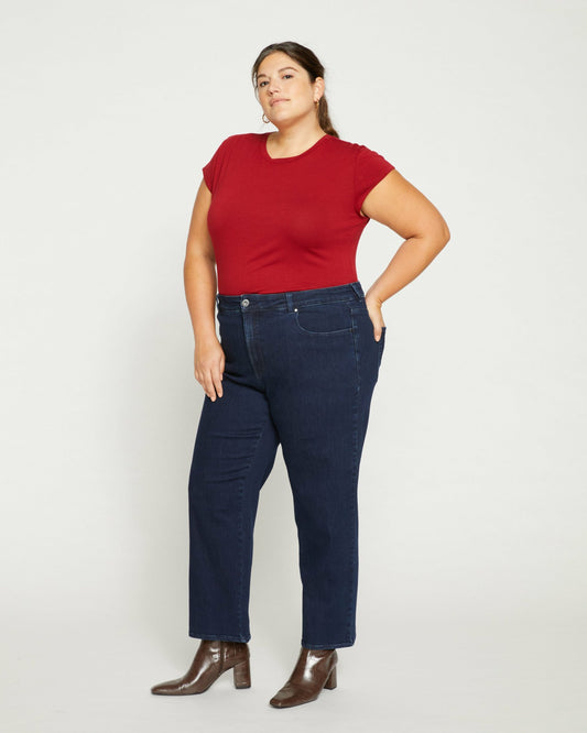 Etta High Rise Straight Leg Jeans 28 Inch - Dark Indigo | Universal Standard