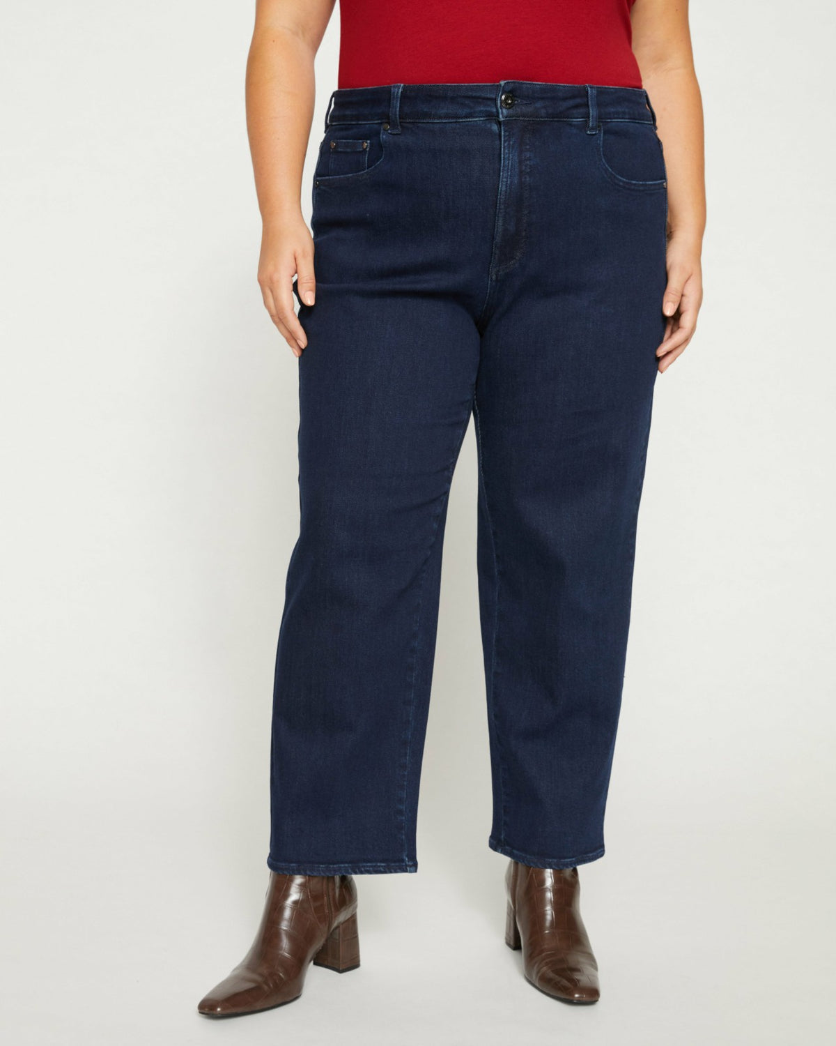 Etta High Rise Straight Leg Jeans 28 Inch - Dark Indigo | Universal Standard