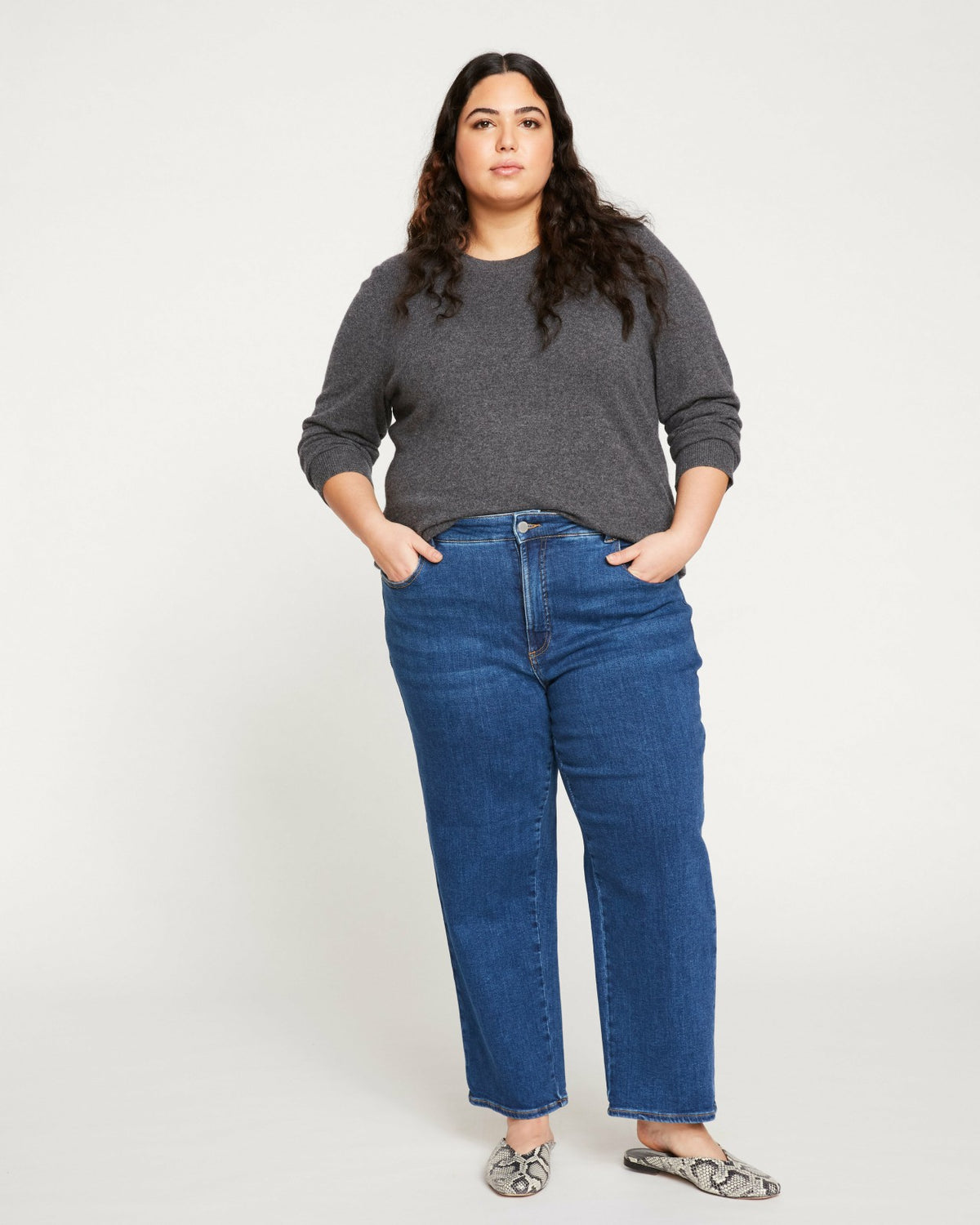 Etta High Rise Straight Leg Jeans 28 Inch - Aged Indigo | Universal Standard