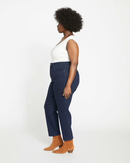 Dylan High Rise Tapered Jeans 29 Inch - Dark Indigo | Universal Standard