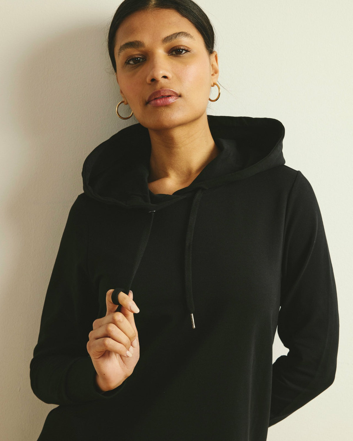 Bree Hooded Sweatshirt Dress - Black | Universal Standard