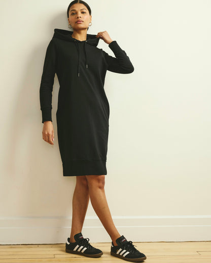 Bree Hooded Sweatshirt Dress - Black | Universal Standard