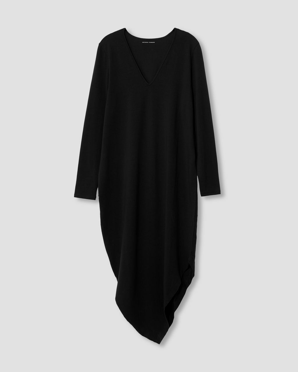 Iconic Long Sleeve V-Neck Geneva Dress - Black | Universal Standard