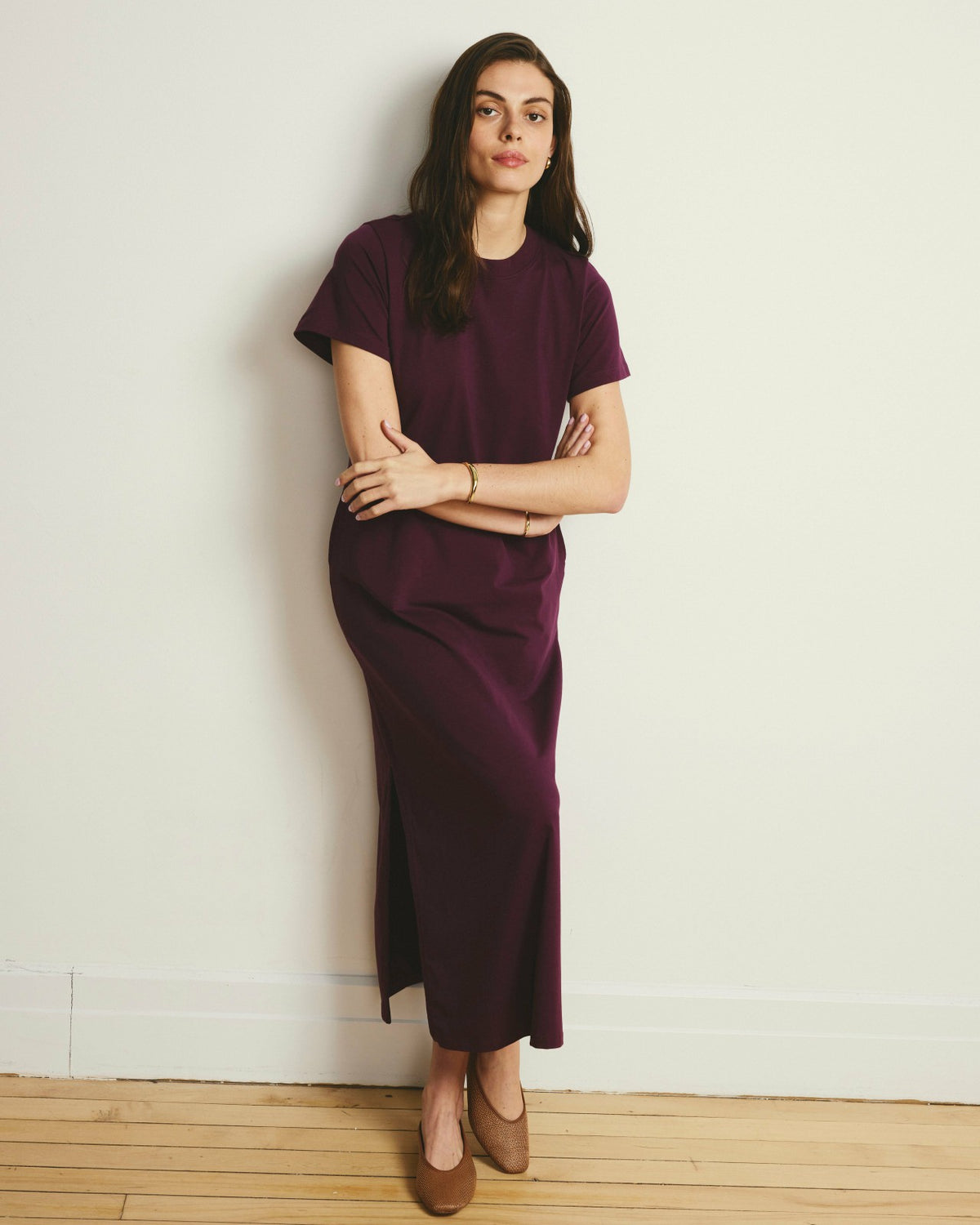Halie Maxi T-Shirt Dress - Gamay | Universal Standard