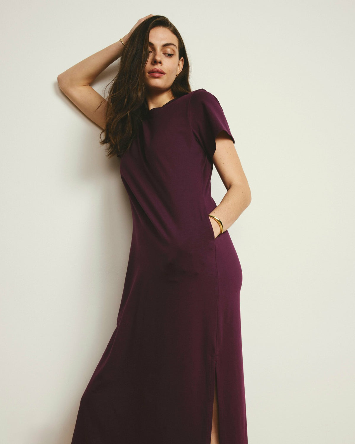 Halie Maxi T-Shirt Dress - Gamay | Universal Standard