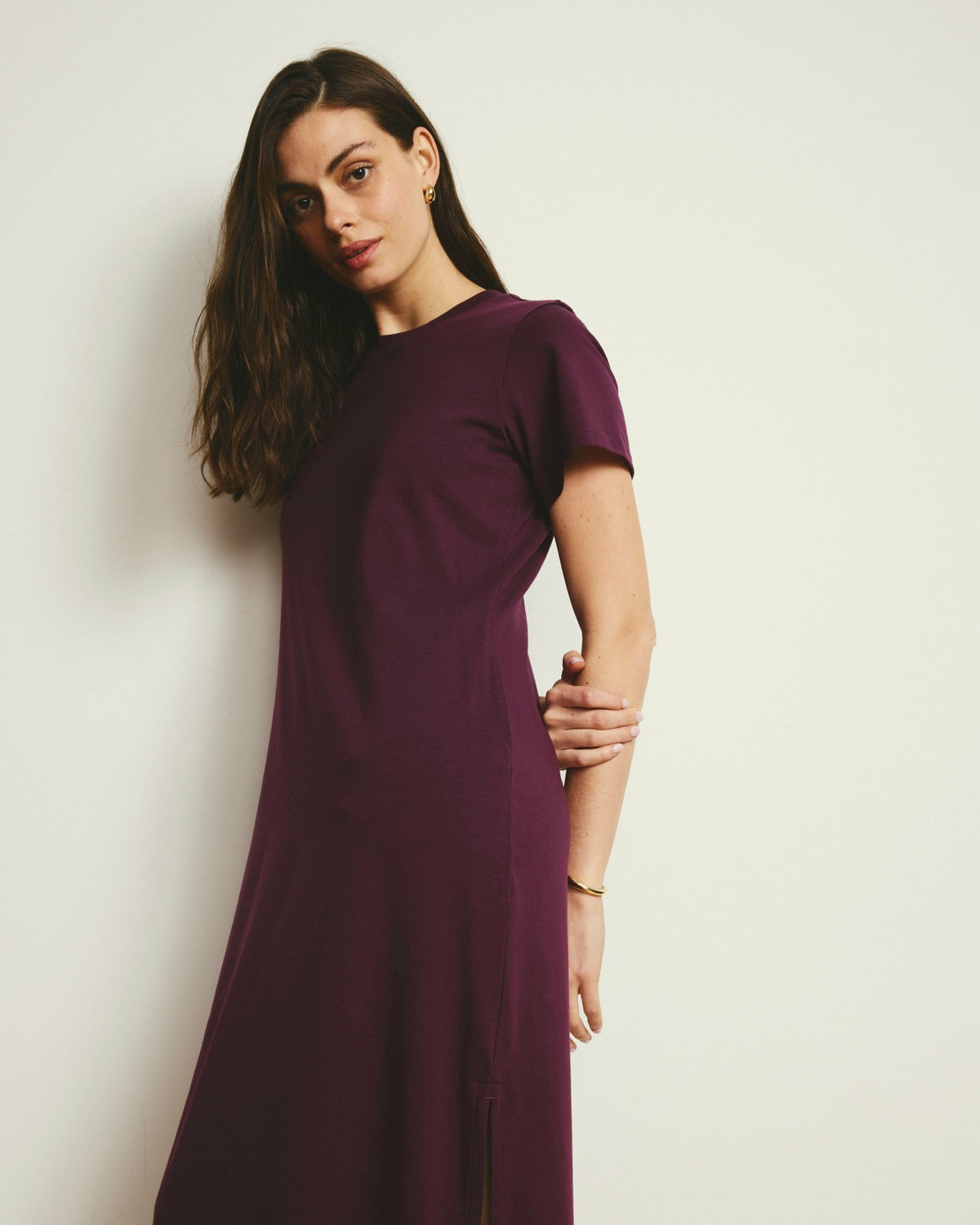 Halie Maxi T-Shirt Dress - Gamay | Universal Standard