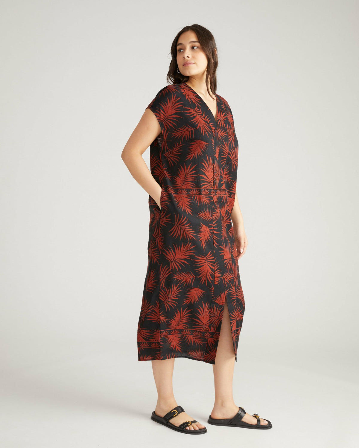 Cabana Linen Blend Kaftan - Bohem Print | Universal Standard