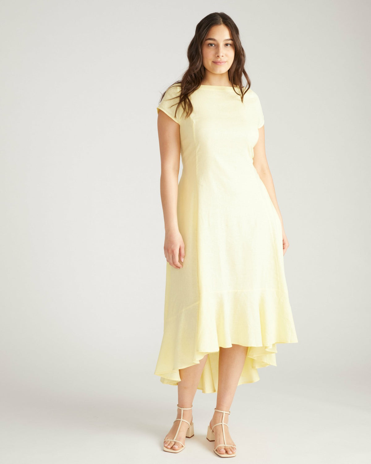 Sunset Linen Blend Flounce Dress - Twinkle | Universal Standard