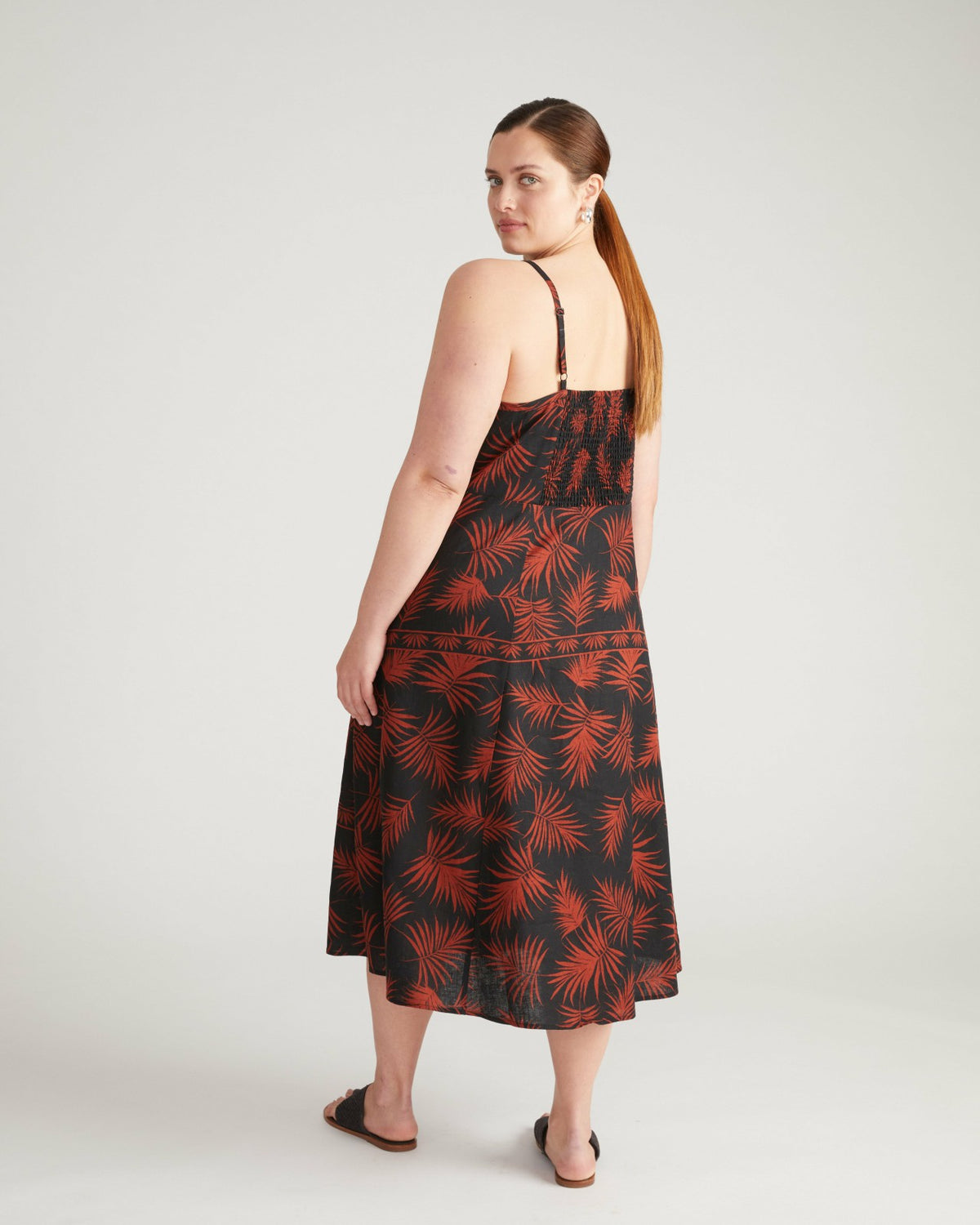 Kuki Linen Blend Midi Dress - Bohem Print | Universal Standard