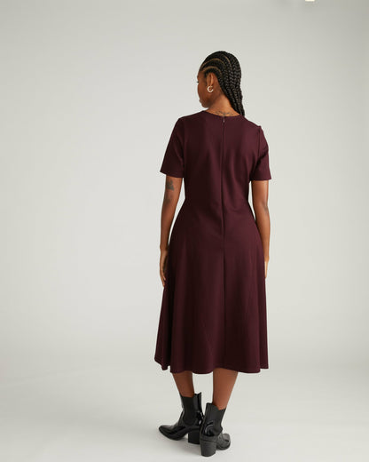 Saskia Ponte Dress - Black Cherry | Universal Standard