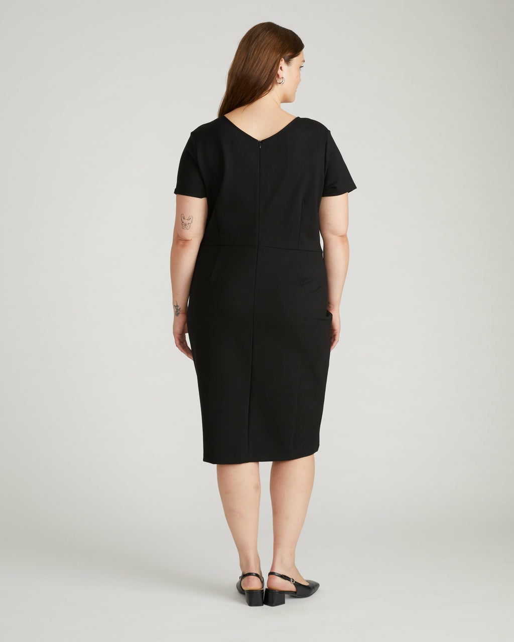 Executive V Neck Ponte Dress - Black | Universal Standard