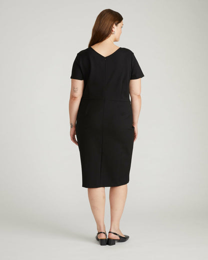 Executive V Neck Ponte Dress - Black | Universal Standard