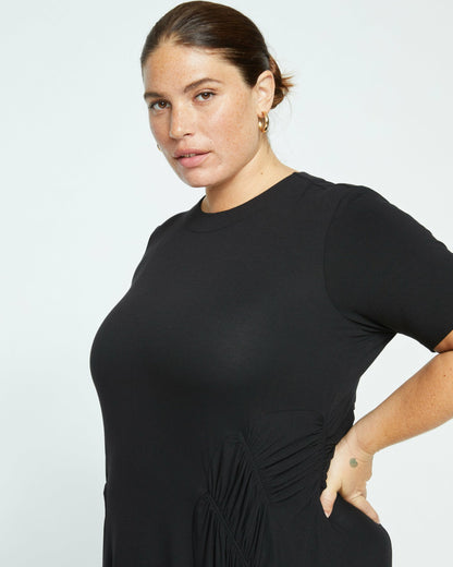 Devi Liquid Jersey Dress - Black | Universal Standard
